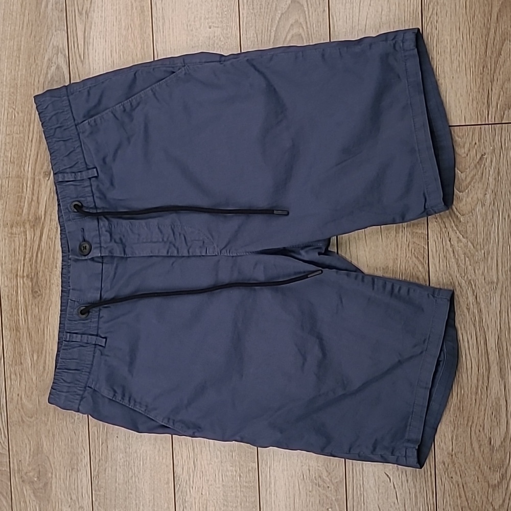 HUGO BOSS Recent Taber DS Dark Blue Drawstring Cotton Sz 32 Mens Casual Shorts